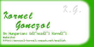 kornel gonczol business card